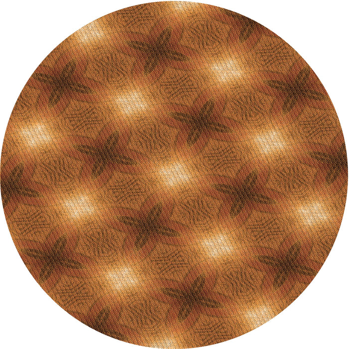 Square Patterned Neon Orange Rug, pat3625org