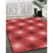 Machine Washable Transitional Red Rug in a Family Room, wshpat3625rd