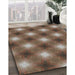 Patterned Camel Brown Novelty Rug in Family Room, pat3625