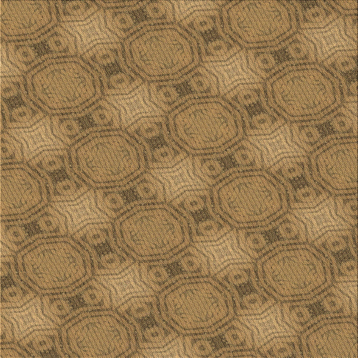 Round Machine Washable Transitional Saddle Brown Rug, wshpat3626brn