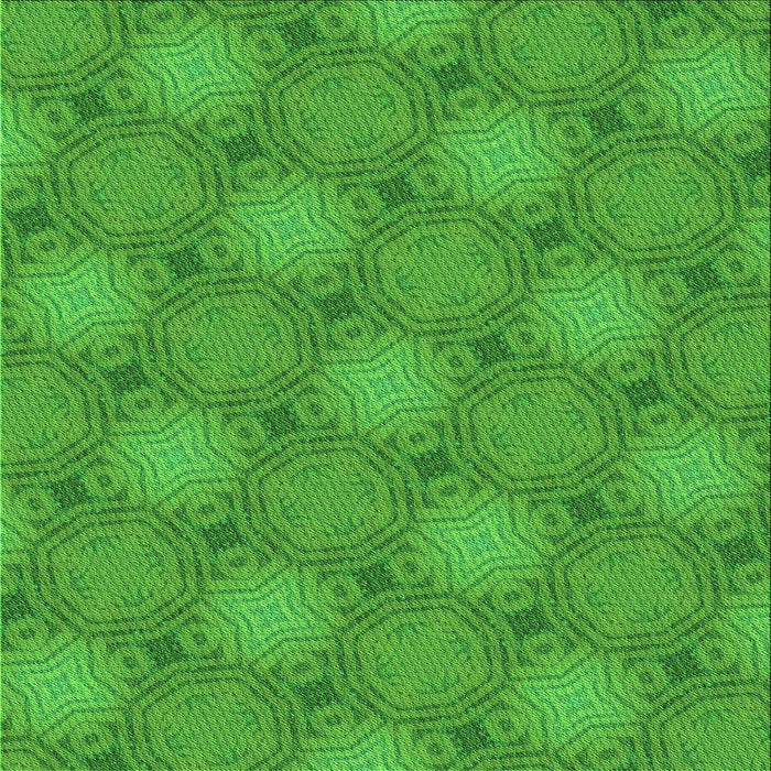 Round Machine Washable Transitional Green Rug, wshpat3626grn