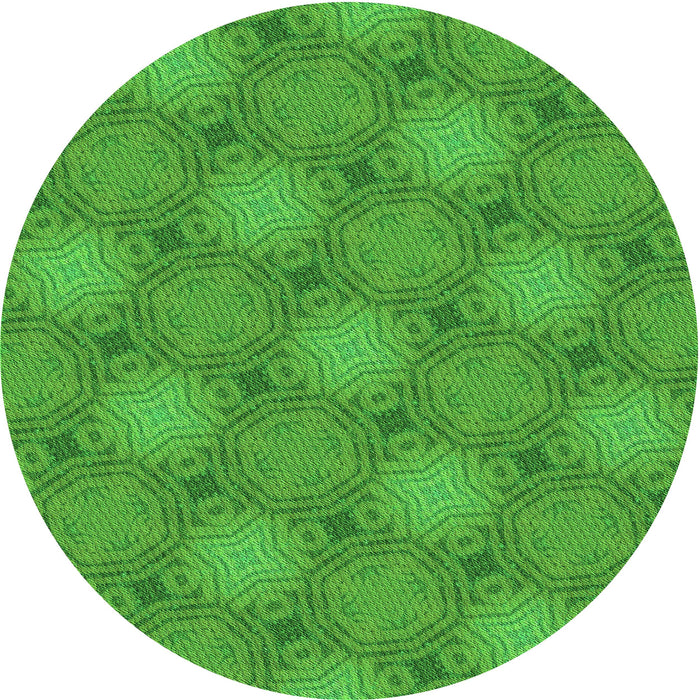 Square Patterned Green Rug, pat3626grn