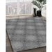 Patterned Carbon Gray Rug in Family Room, pat3626gry