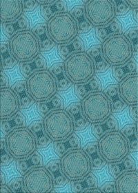 Machine Washable Transitional Dark Cyan Green Rug, wshpat3626lblu