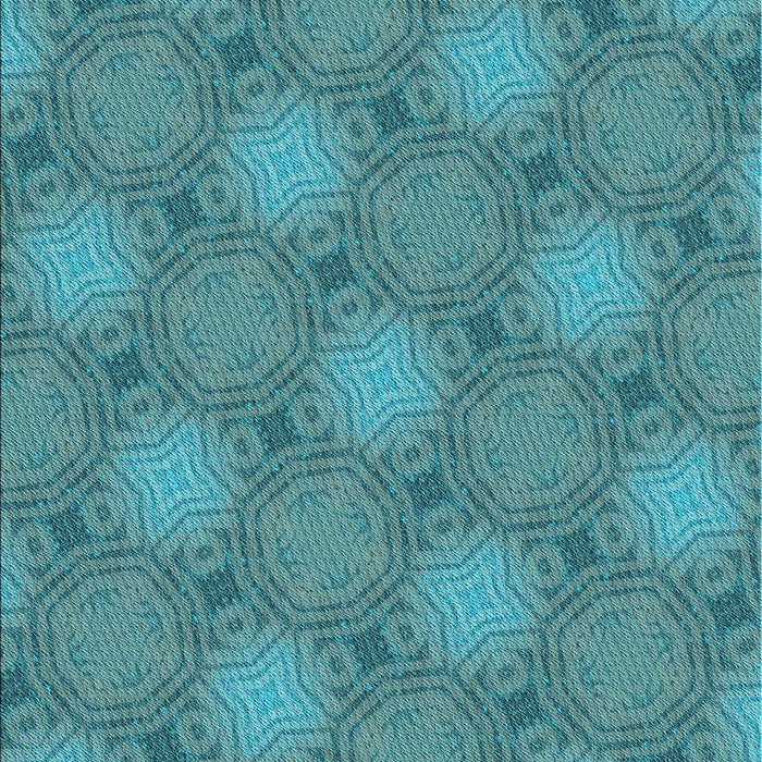 Patterned Dark Cyan Green Rug, pat3626lblu