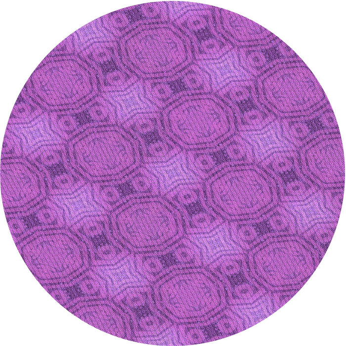 Square Patterned Bright Neon Pink Purple Rug, pat3626pur