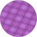 Square Patterned Bright Neon Pink Purple Rug, pat3626pur