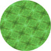 Square Patterned Neon Green Rug, pat3627grn