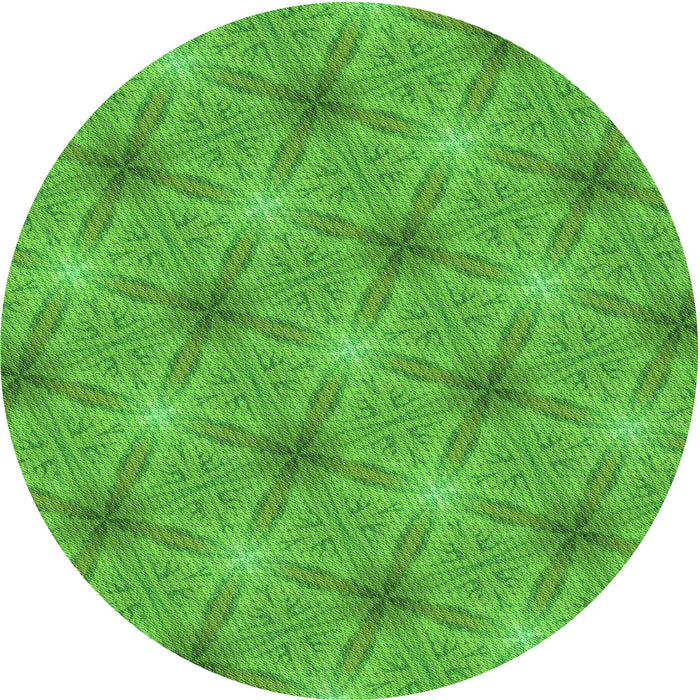 Square Machine Washable Transitional Neon Green Rug in a Living Room, wshpat3627grn