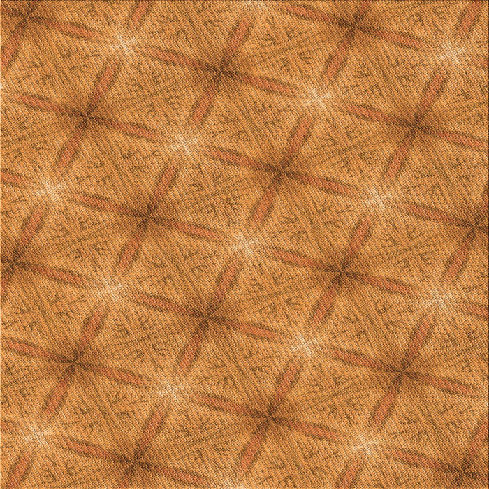 Round Patterned Orange Red Orange Rug, pat3627org