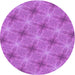 Square Patterned Bright Neon Pink Purple Rug, pat3627pur