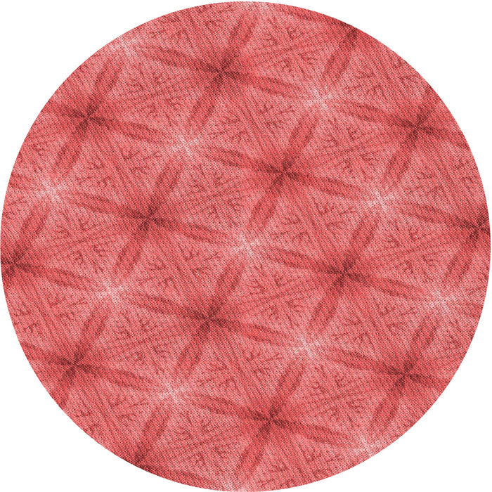 Square Patterned Red Rug, pat3627rd