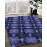 Patterned Royal Blue Rug, pat3628blu