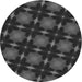 Square Patterned Charcoal Black Rug, pat3628gry