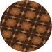 Square Machine Washable Transitional Mahogany Brown Rug in a Living Room, wshpat3628org