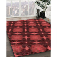 Patterned Red Rug, pat3628rd