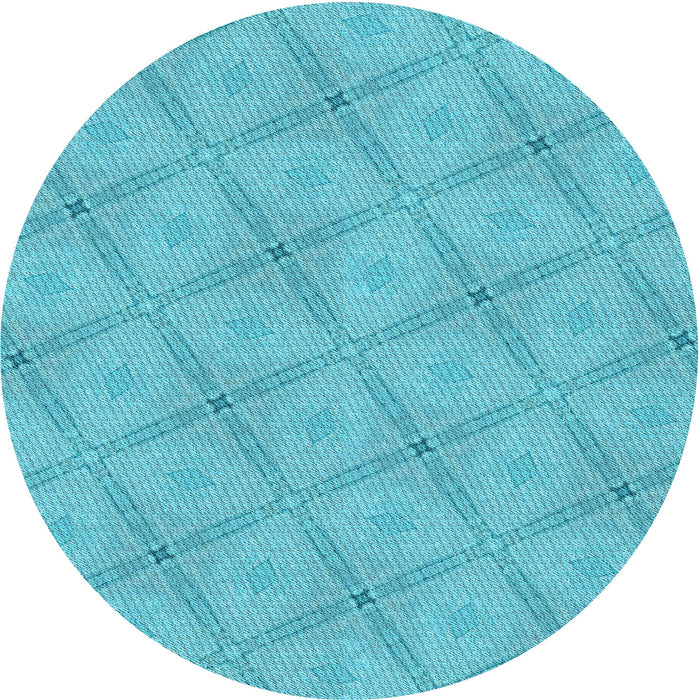 Square Machine Washable Transitional Dark Turquoise Green Rug in a Living Room, wshpat3629lblu