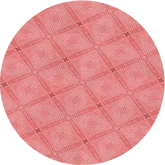 Square Machine Washable Transitional Light Coral Pink Rug in a Living Room, wshpat3629rd