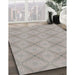 Patterned Army Brown Novelty Rug in Family Room, pat3629