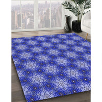 Patterned Sky Blue Rug, pat363blu