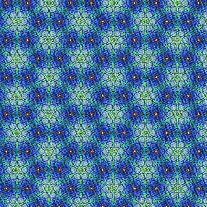 Round Patterned Blueberry Blue Rug, pat363lblu