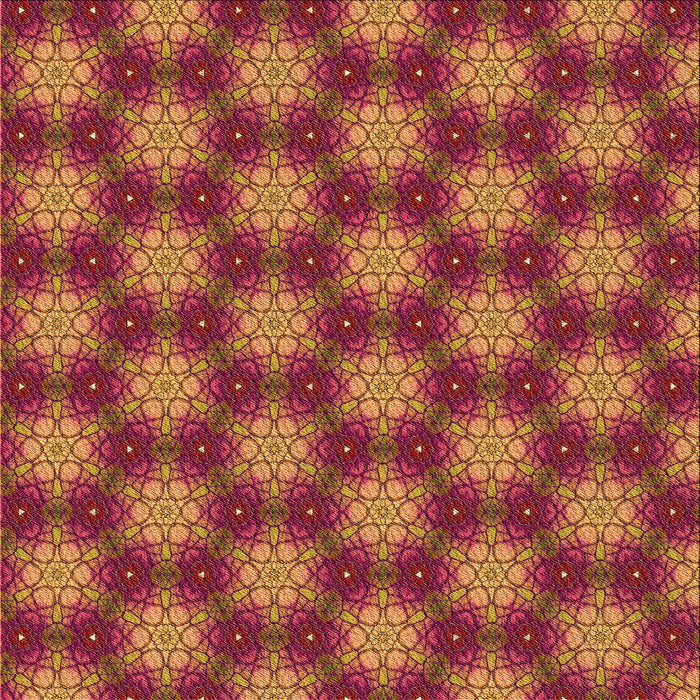 Round Patterned Crimson Red Rug, pat363org