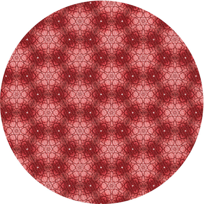 Square Patterned Red Rug, pat363rd