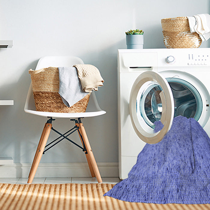 Machine Washable Transitional Denim Blue Rug in a Washing Machine, wshpat3630blu