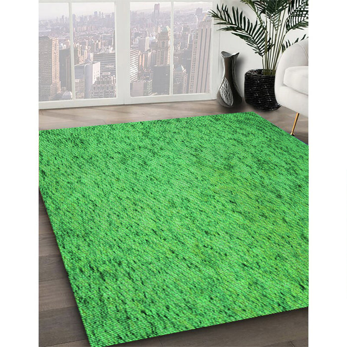 Machine Washable Transitional Neon Green Rug in a Family Room, wshpat3630grn