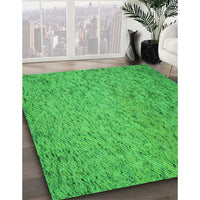 Patterned Neon Green Rug, pat3630grn