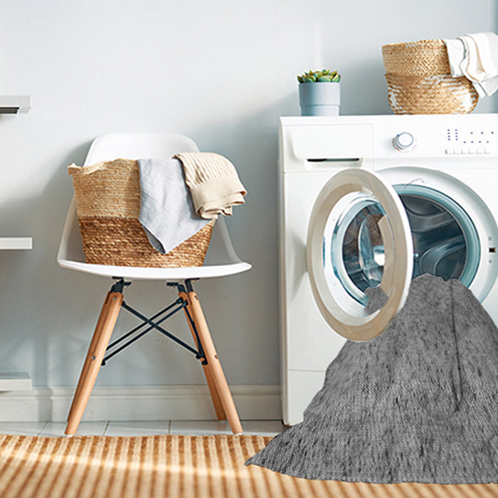 Machine Washable Transitional Smokey Gray Rug in a Washing Machine, wshpat3630gry