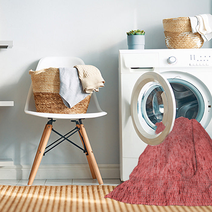 Machine Washable Transitional Red Rug in a Washing Machine, wshpat3630rd