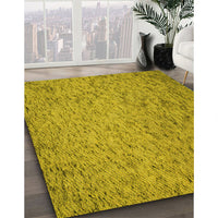 Patterned Dark Golden Brown Rug, pat3630yw