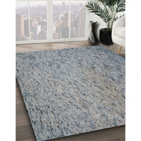 Patterned Silver Gray Novelty Rug, pat3630