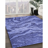 Patterned Sky Blue Rug, pat3631blu