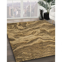 Patterned Saddle Brown Rug, pat3631brn