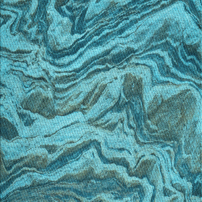 Machine Washable Transitional Teal Green Rug, wshpat3631lblu