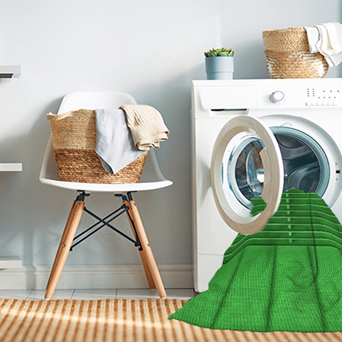 Machine Washable Transitional Green Rug in a Washing Machine, wshpat3632grn