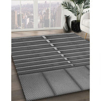 Patterned Gunmetal Gray Rug, pat3632gry