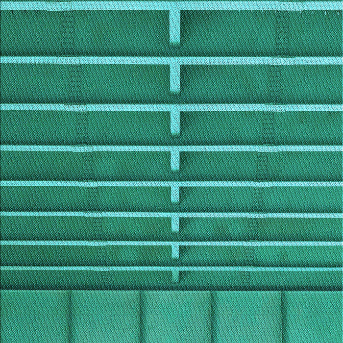 Patterned Dark Turquoise Green Rug, pat3632lblu