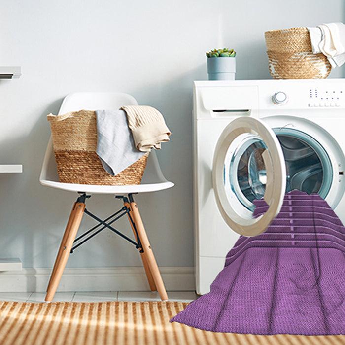 Machine Washable Transitional Purple Rug in a Washing Machine, wshpat3632pur