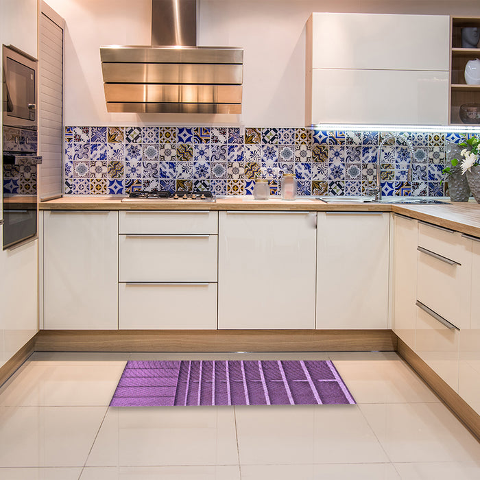 Patterned Purple Rug in a Kitchen, pat3632pur