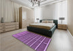 Patterned Purple Rug in a Bedroom, pat3632pur