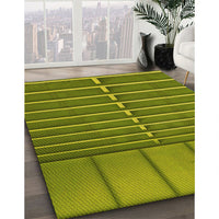 Patterned Green Rug, pat3632yw