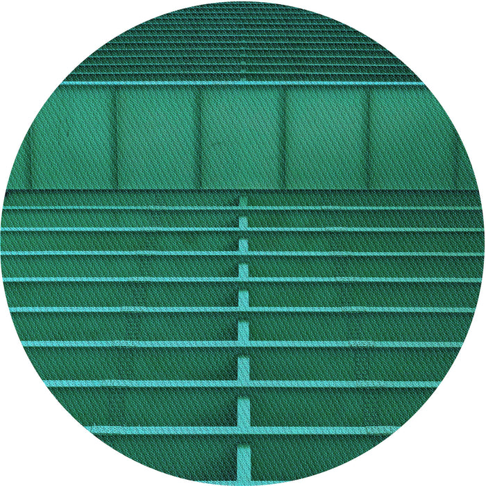 Square Patterned Deep Teal Green Rug, pat3633lblu