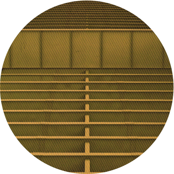 Square Patterned Bakers Brown Rug, pat3633org