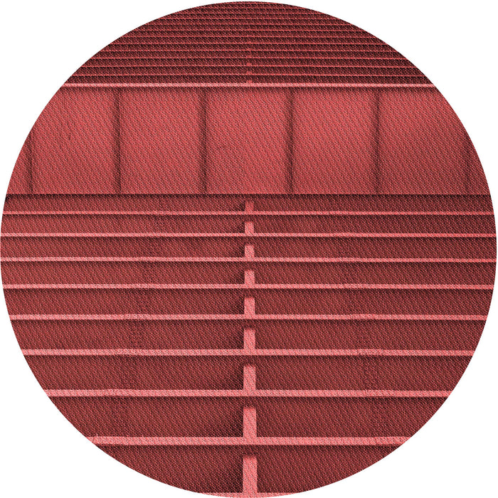 Square Patterned Tomato Red Rug, pat3633rd