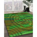 Machine Washable Transitional Army Green Rug in a Family Room, wshpat3634grn