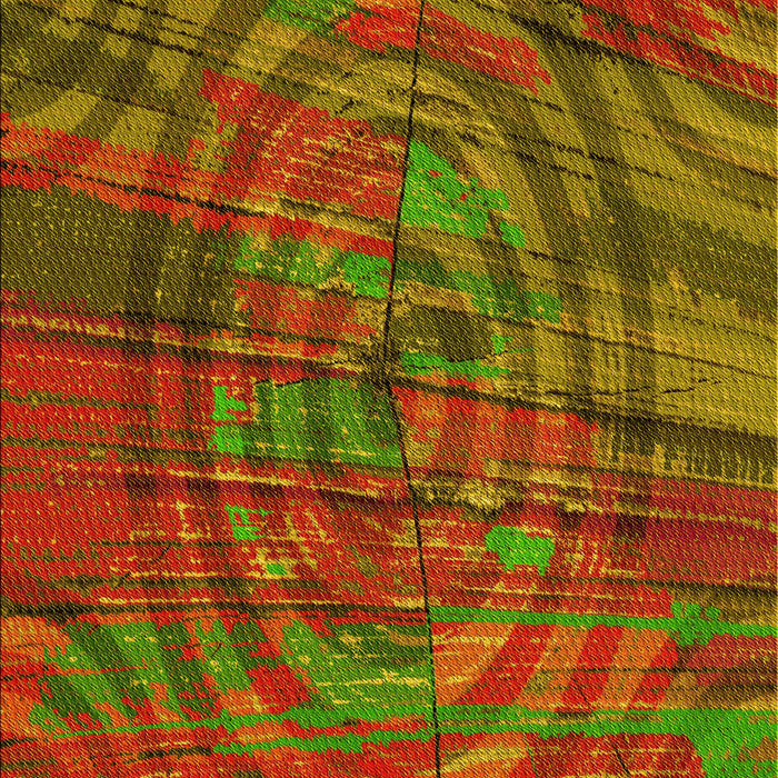 Machine Washable Transitional Dark Yellow Green Rug, wshpat3634yw