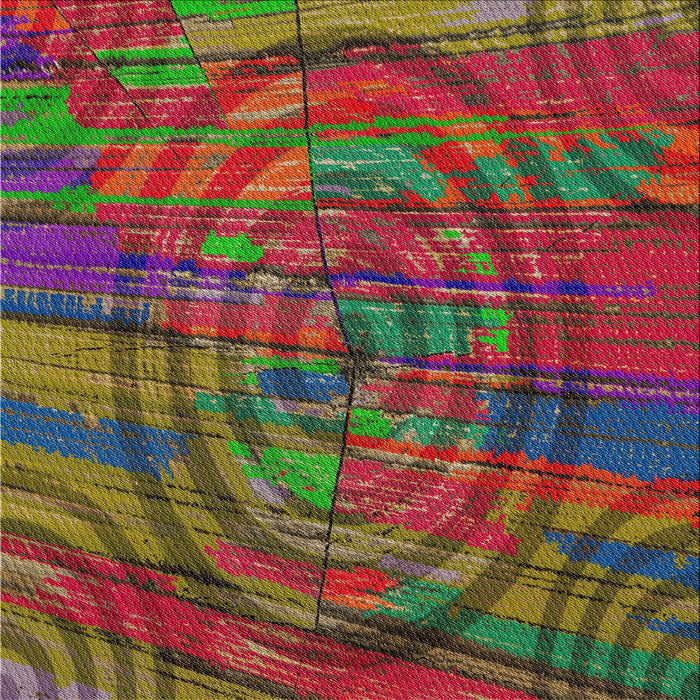 Sideview of Patterned Dark Green Abstract Machine Washable Rug, wshpat3634